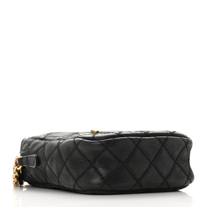 Chanel Nubuck Iridescent Calfskin Quilted Reissue Camera Case Black 4 of 12