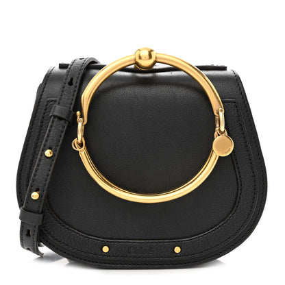 Chloe Calfskin Suede Small Nile Bracelet Bag Black 1 of 10