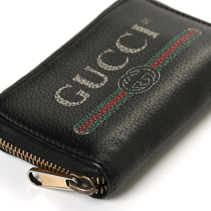 Gucci Calfskin Logo Zip Around Card Case Black 10 of 10