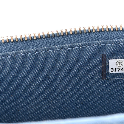 Chanel Denim Quilted Mini Pearl Crush Vanity Case With Chain 7 of 12