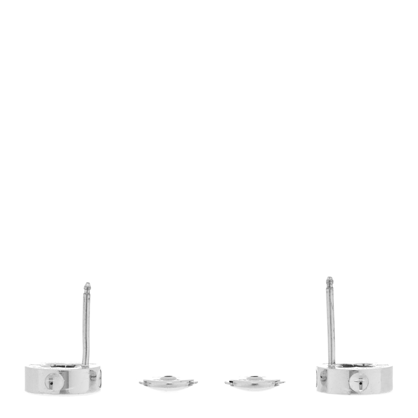 18K White Gold Diamond Empreinte Stud Earrings