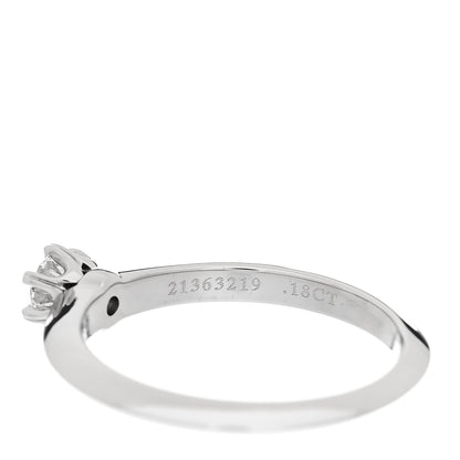 Tiffany Platinum Diamond .18ct Solitaire Engagement Ring 48 4.5 6 of 7