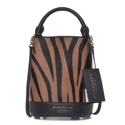 Burberry Calf Hair Small The Bucket Backpack Bag Pale Redwood 1 of 7