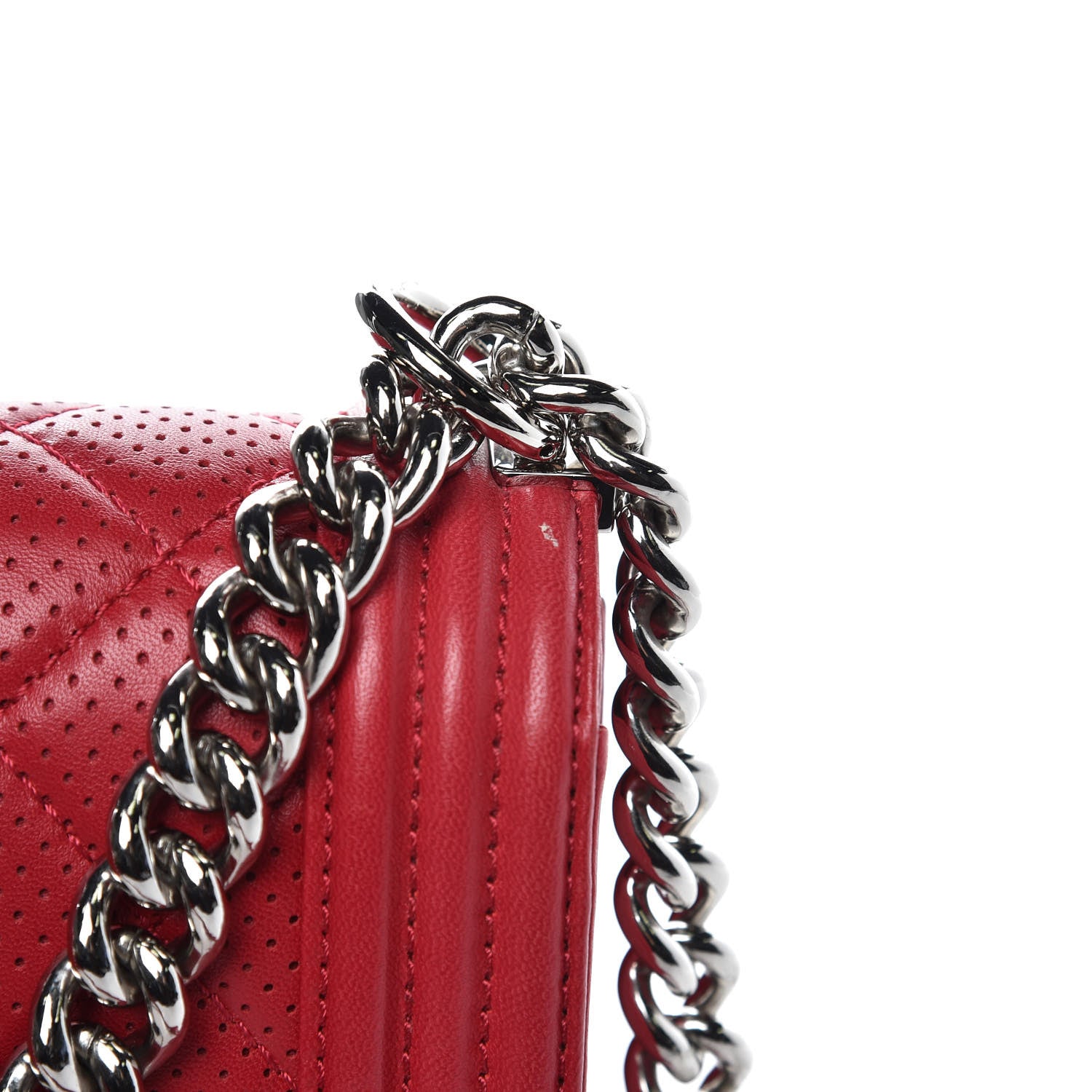 Chanel Lambskin Perforated New Medium Boy Flap Red 8 of 14