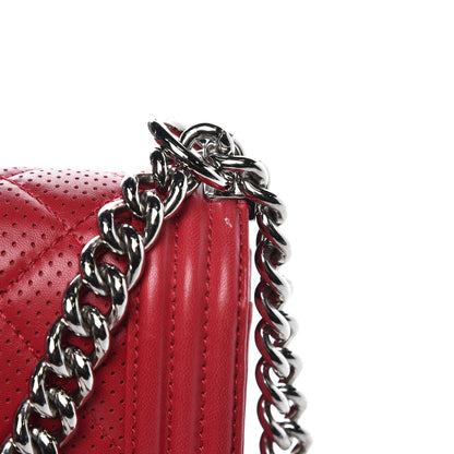 Chanel Lambskin Perforated New Medium Boy Flap Red 8 of 14