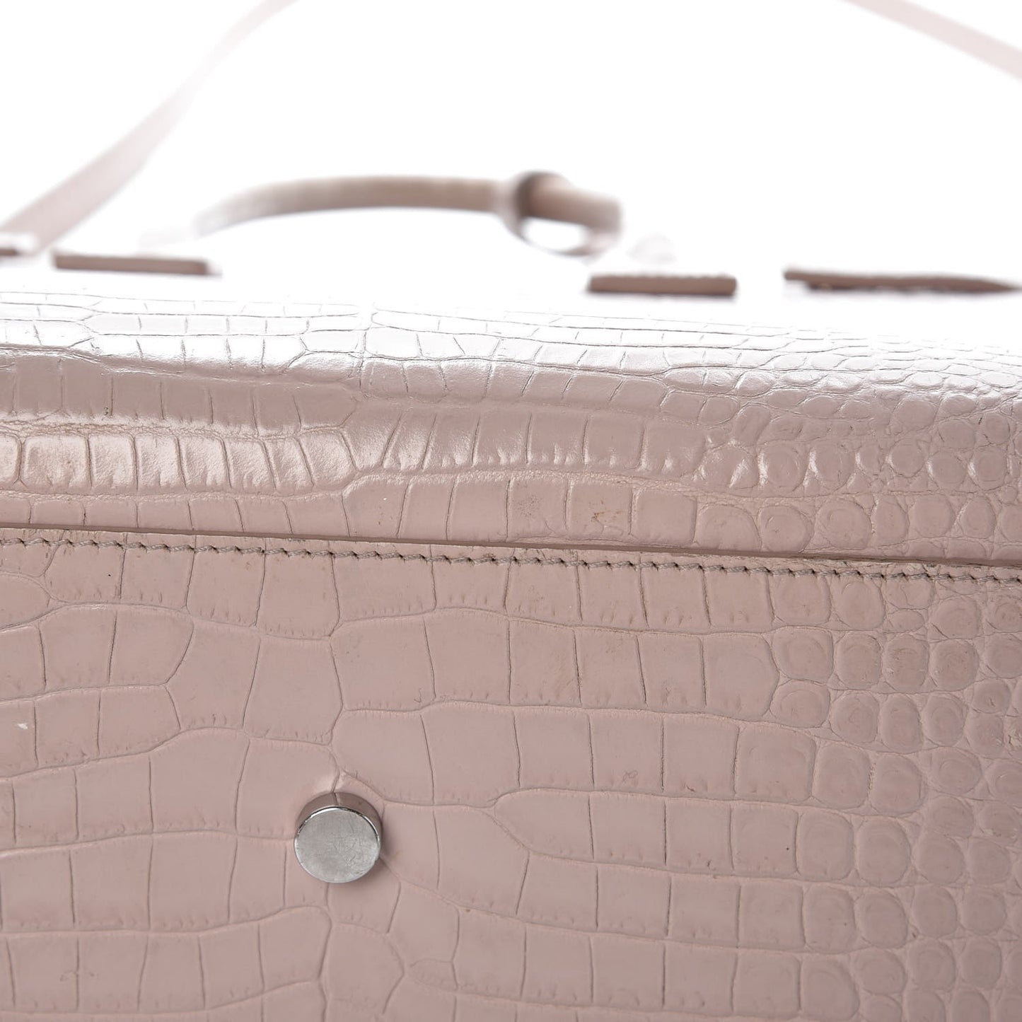 Calfskin Crocodile Embossed Baby Sac De Jour Rose Antic