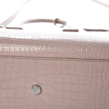 Saint Laurent Calfskin Crocodile Embossed Baby Sac De Jour Rose Antic 29 of 29