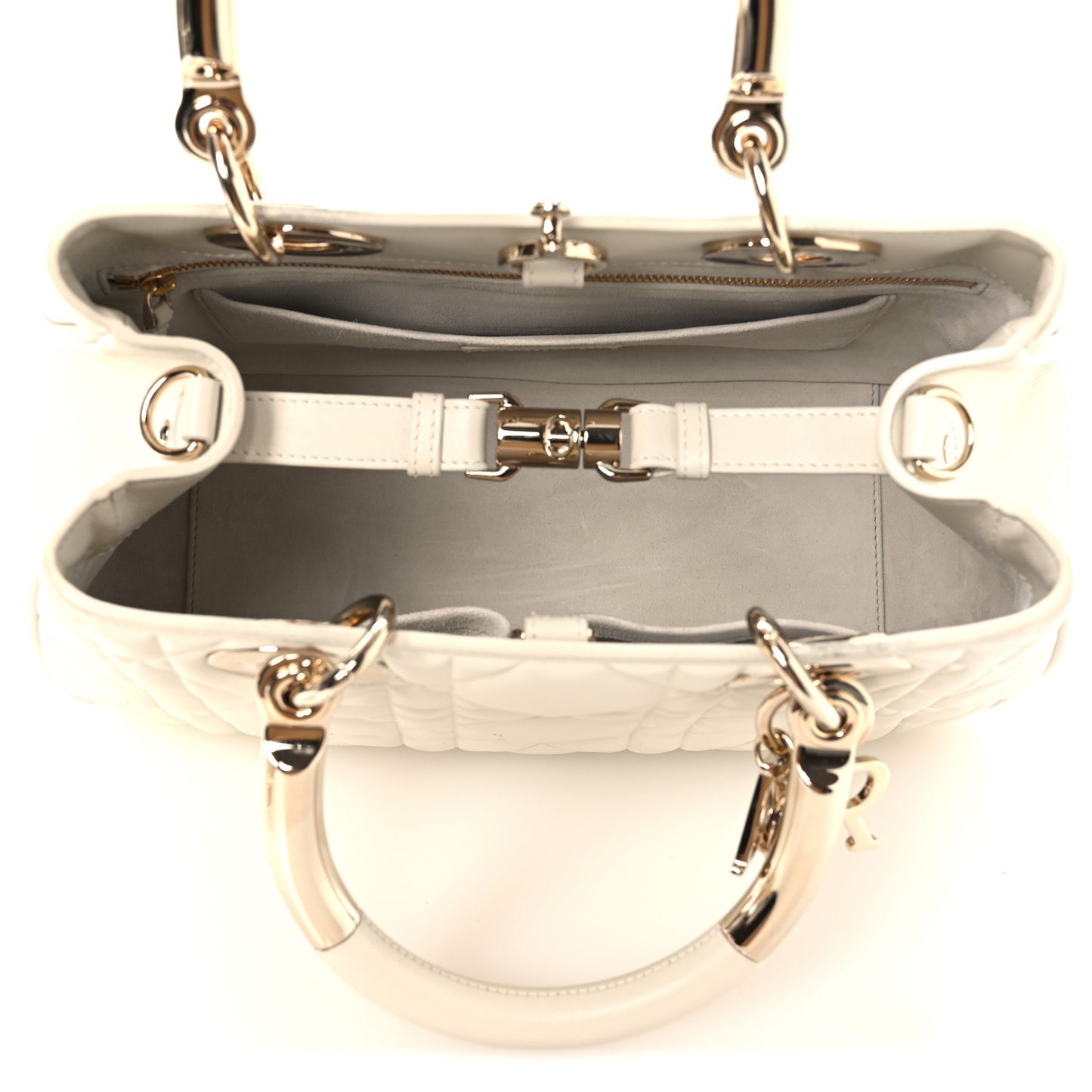 Calfskin Cannage Medium The Lady 95.22 White