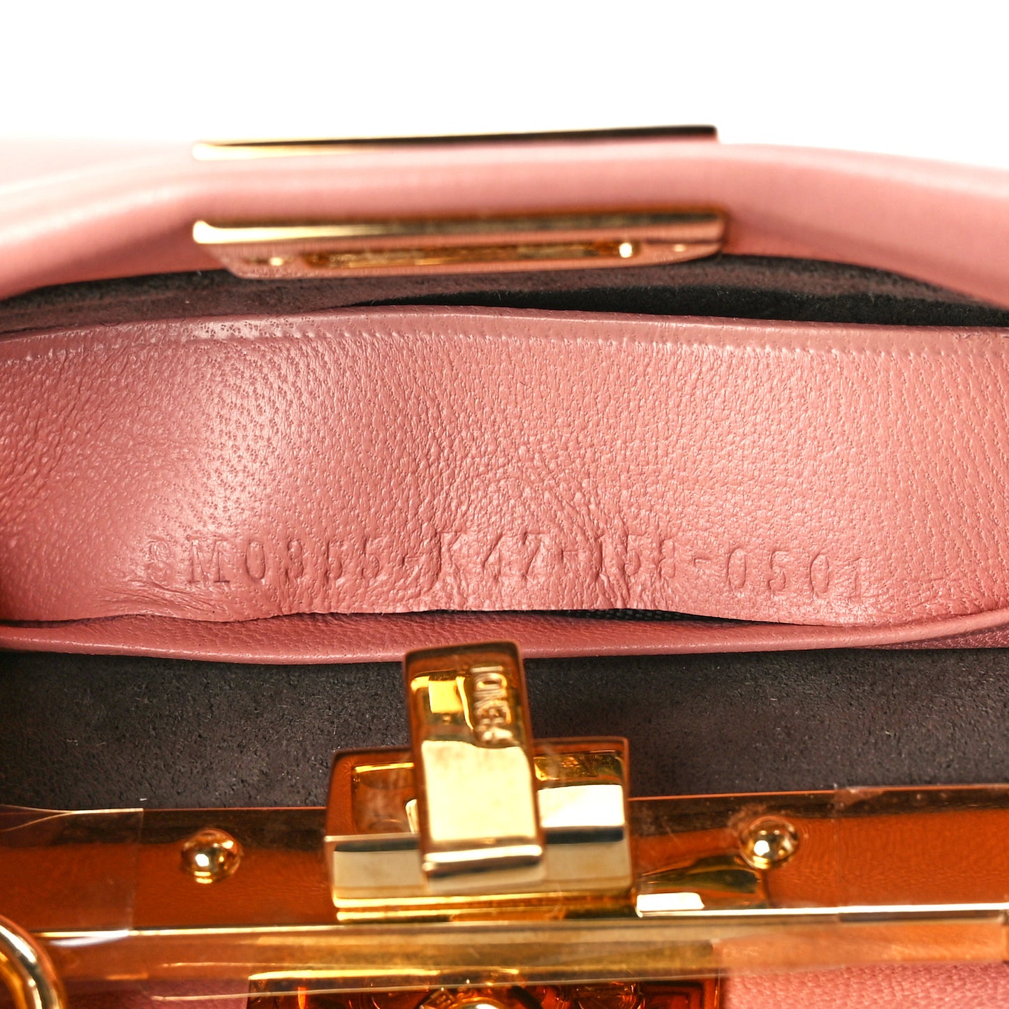 Shiny Nappa Micro Peekaboo Iconic Satchel Pink
