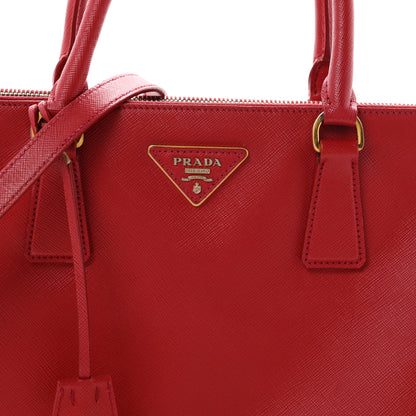 Prada Saffiano Lux Large Galleria Double Zip Tote Fuoco 8 of 12