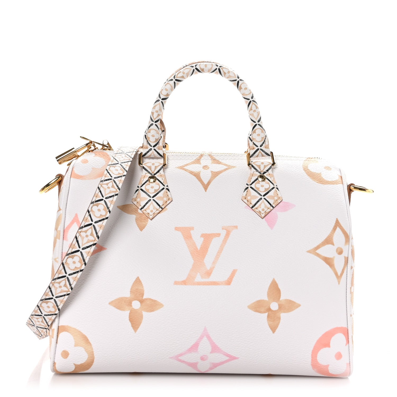 Louis Vuitton LOUIS VUITTON Monogram Giant By The Pool 2.0 Speedy Bandouliere 25 Beige 1 of 10
