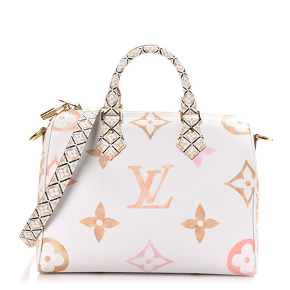 Louis Vuitton LOUIS VUITTON Monogram Giant By The Pool 2.0 Speedy Bandouliere 25 Beige 1 of 10