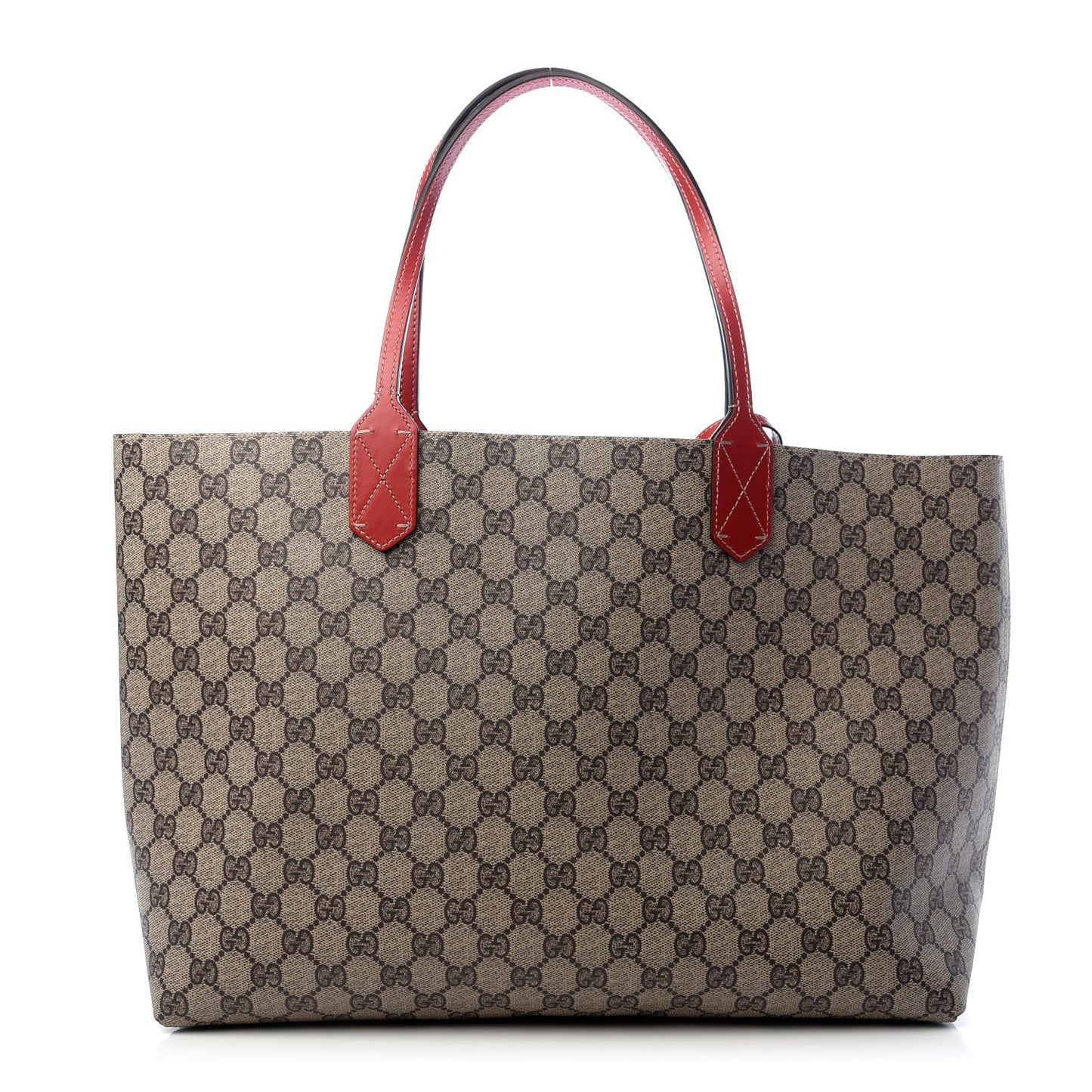 GG Supreme Monogram Medium Reversible Tote Beige Tobasco
