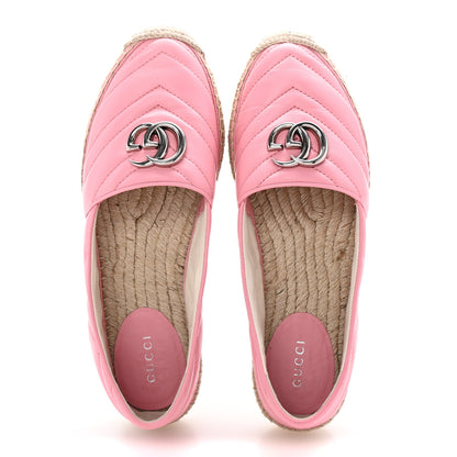 Gucci Nappa Matelasse GG Marmont Espadrilles 38.5 Wild Rose 2 of 10