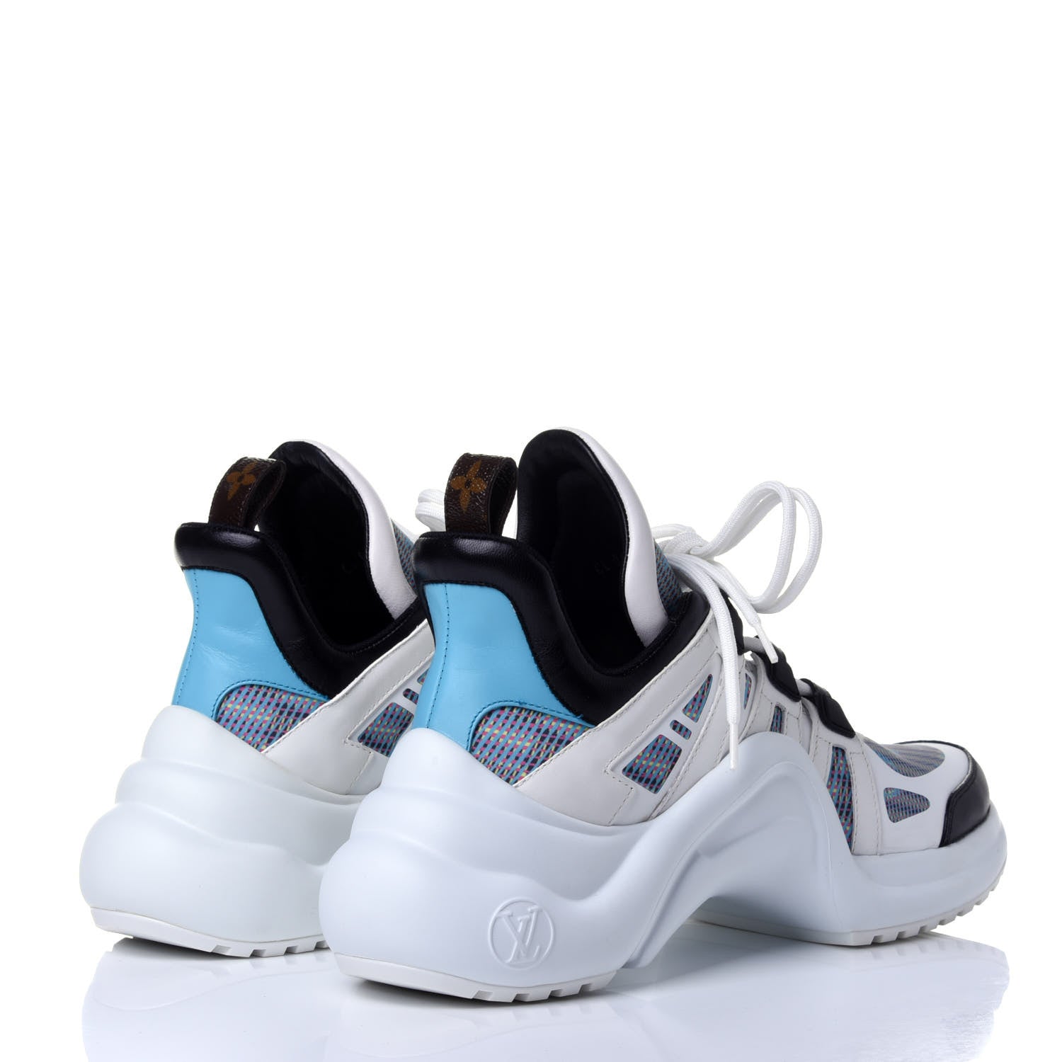 Louis Vuitton Calfskin Nylon LV Pop Archlight Sneaker 39 Blue 4 of 11