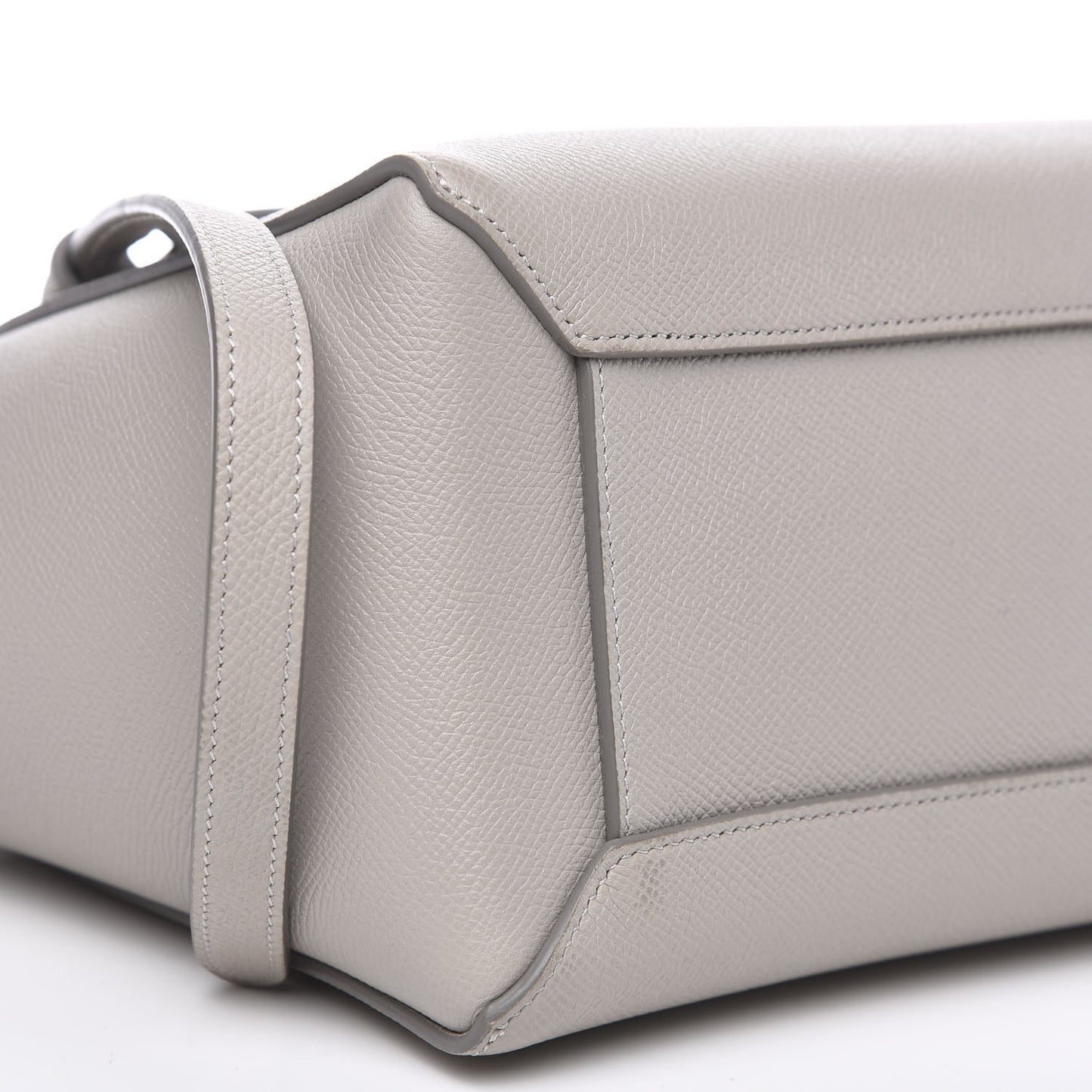 Grained Calfskin Micro Belt Bag Light Taupe