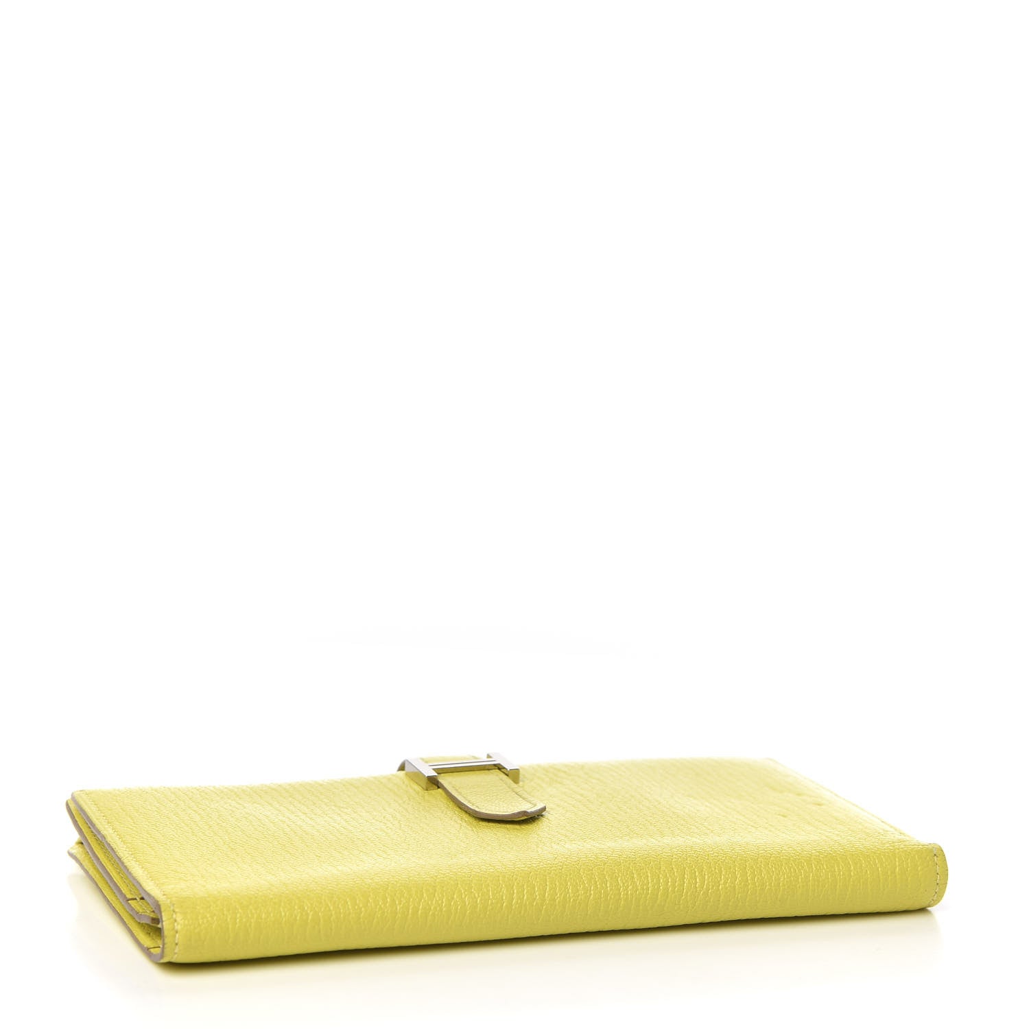 Hermes Chevre Mysore Bearn Gusset Wallet Lime 3 of 6