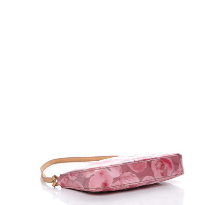 Louis Vuitton Vernis Ikat Pochette Accessories NM Rose Velours 4 of 9