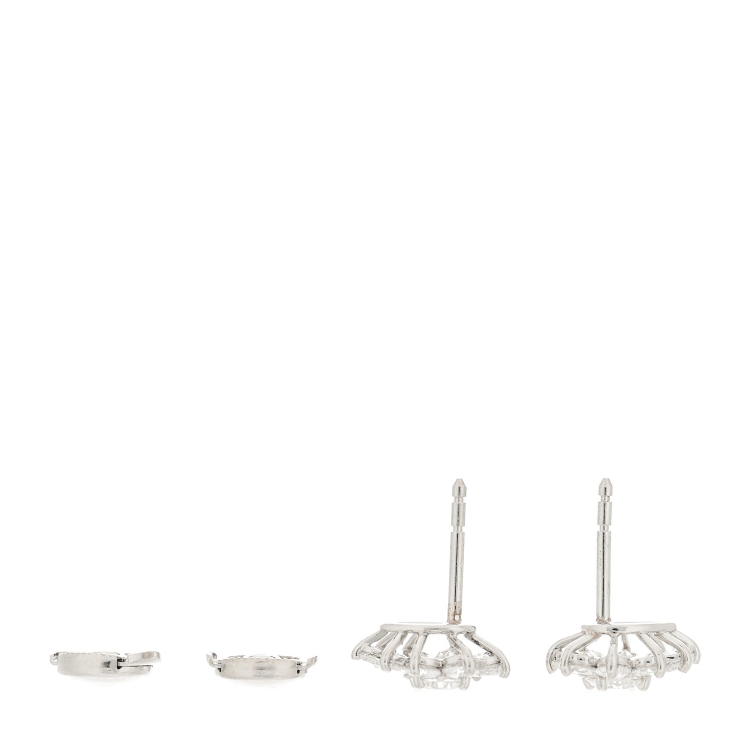 Platinum Diamond 1.56ctw Cluster Earrings