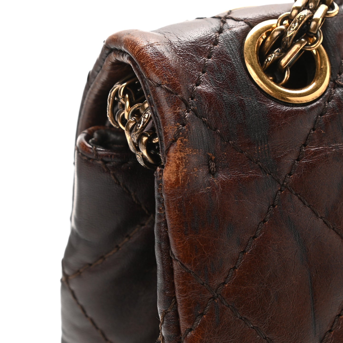 Aged Calfskin Quilted 2.55 Paris Shanghai Reissue 226 Flap Brown
