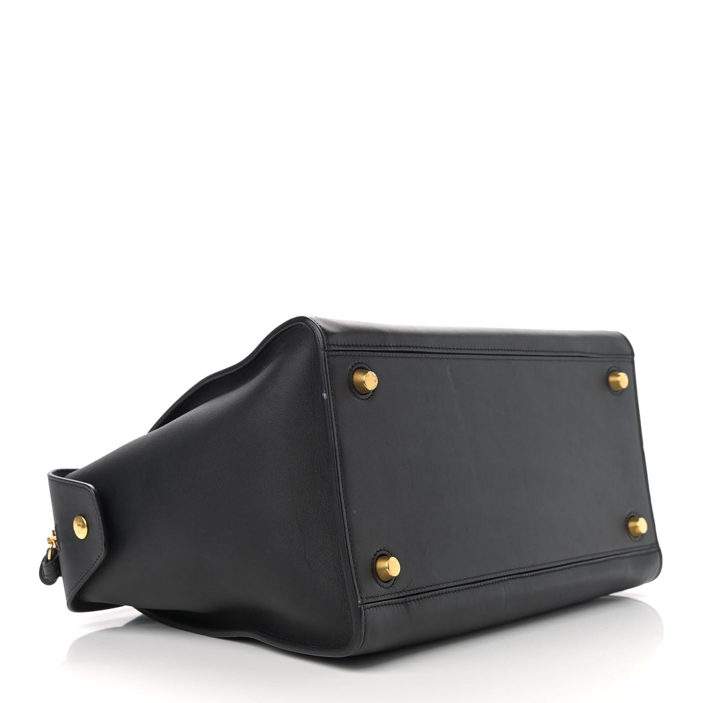 Smooth Calfskin Small Ring Bag Black