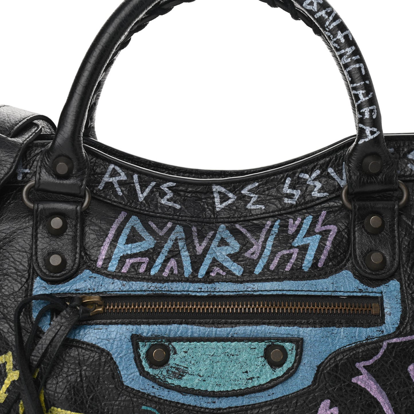 Agneau Graffiti All Over Classic Hardware City Black Multicolor