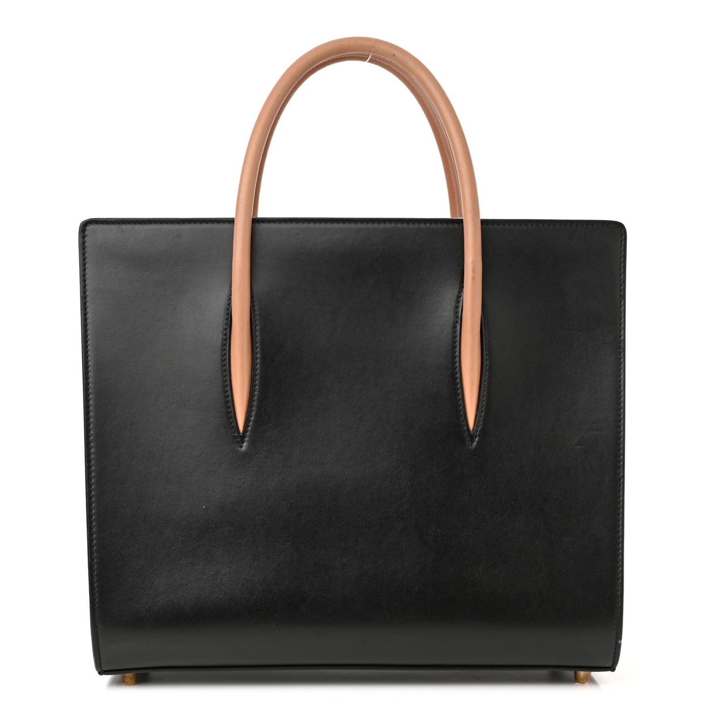 Calfskin Patent Leopard Spiked Large Paloma Black