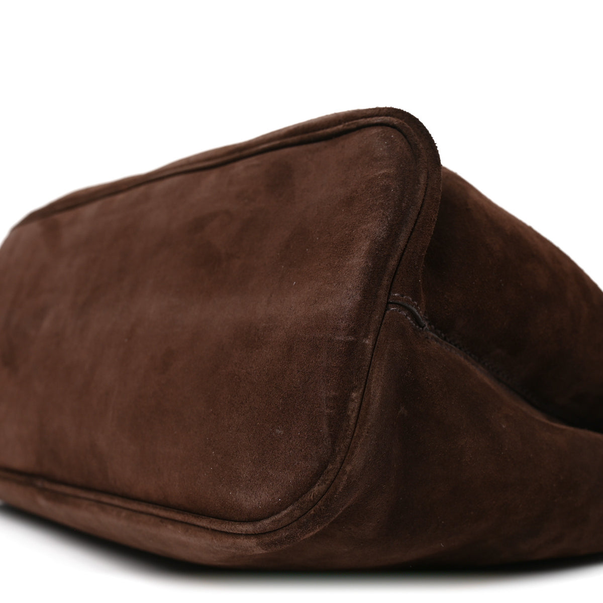 Scamosciato Large Buckle Bag With Belt Cacao