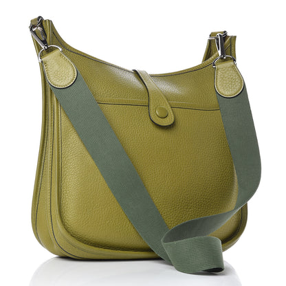 Hermes Taurillon Clemence Evelyne II PM Vert Chartreuse 3 of 18