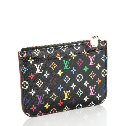 Louis Vuitton Monogram Multicolor Key Pouch Black Grenade 3 of 7