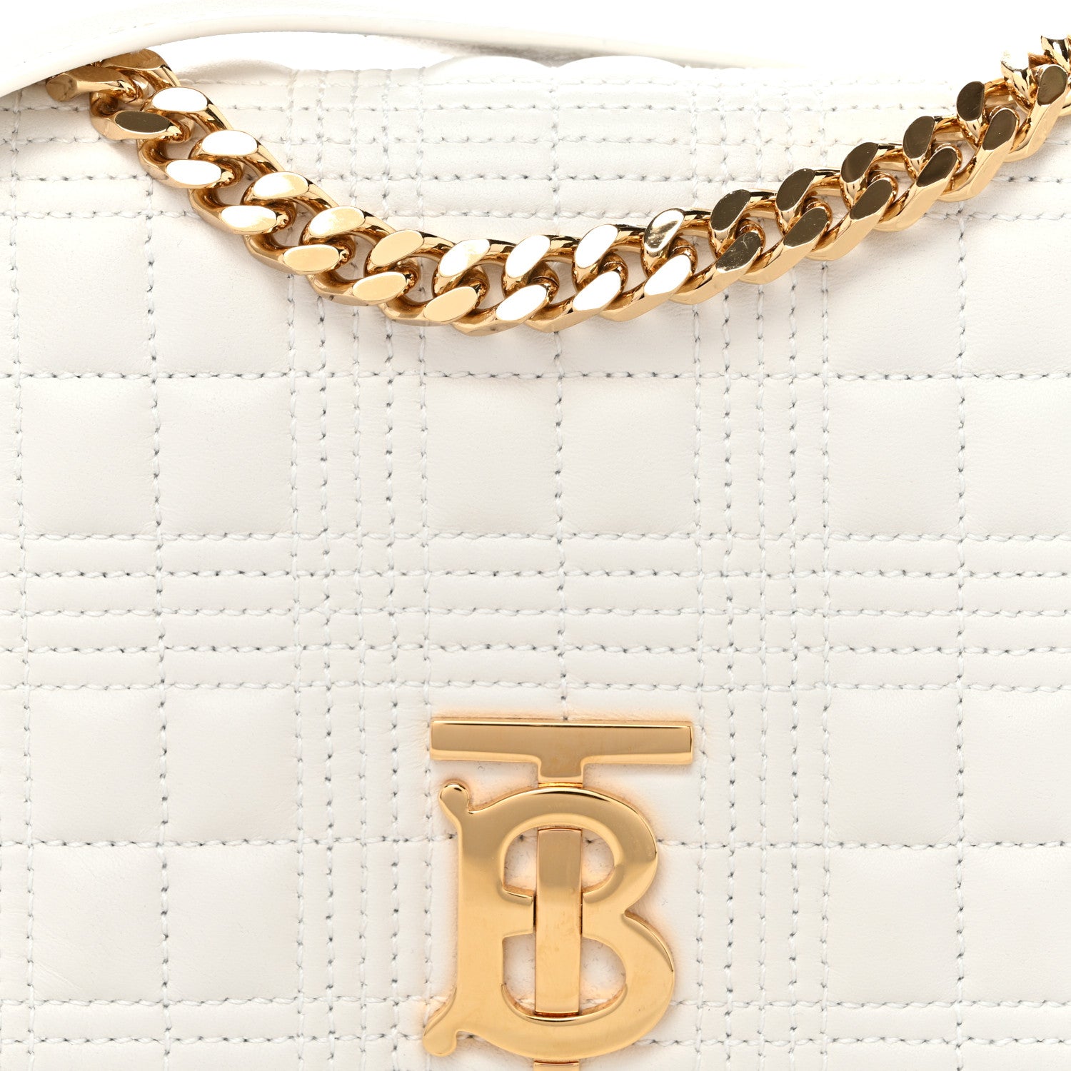 Burberry Lambskin Quilted Small Lola Bag White 7 of 9