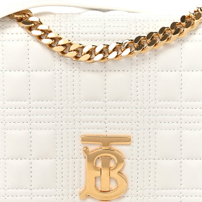 Burberry Lambskin Quilted Small Lola Bag White 7 of 9