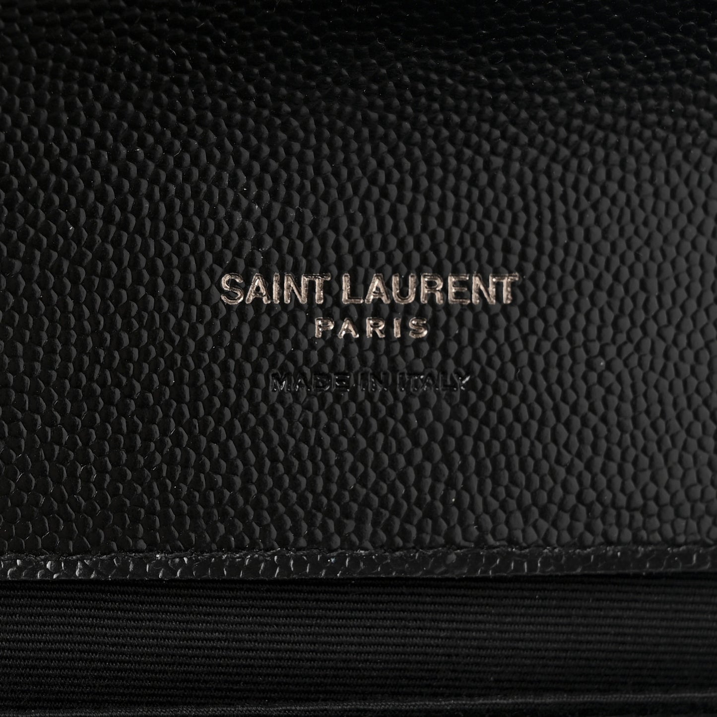 Grain De Poudre Matelasse Chevron Monogram Monochrome Envelope Clutch Black