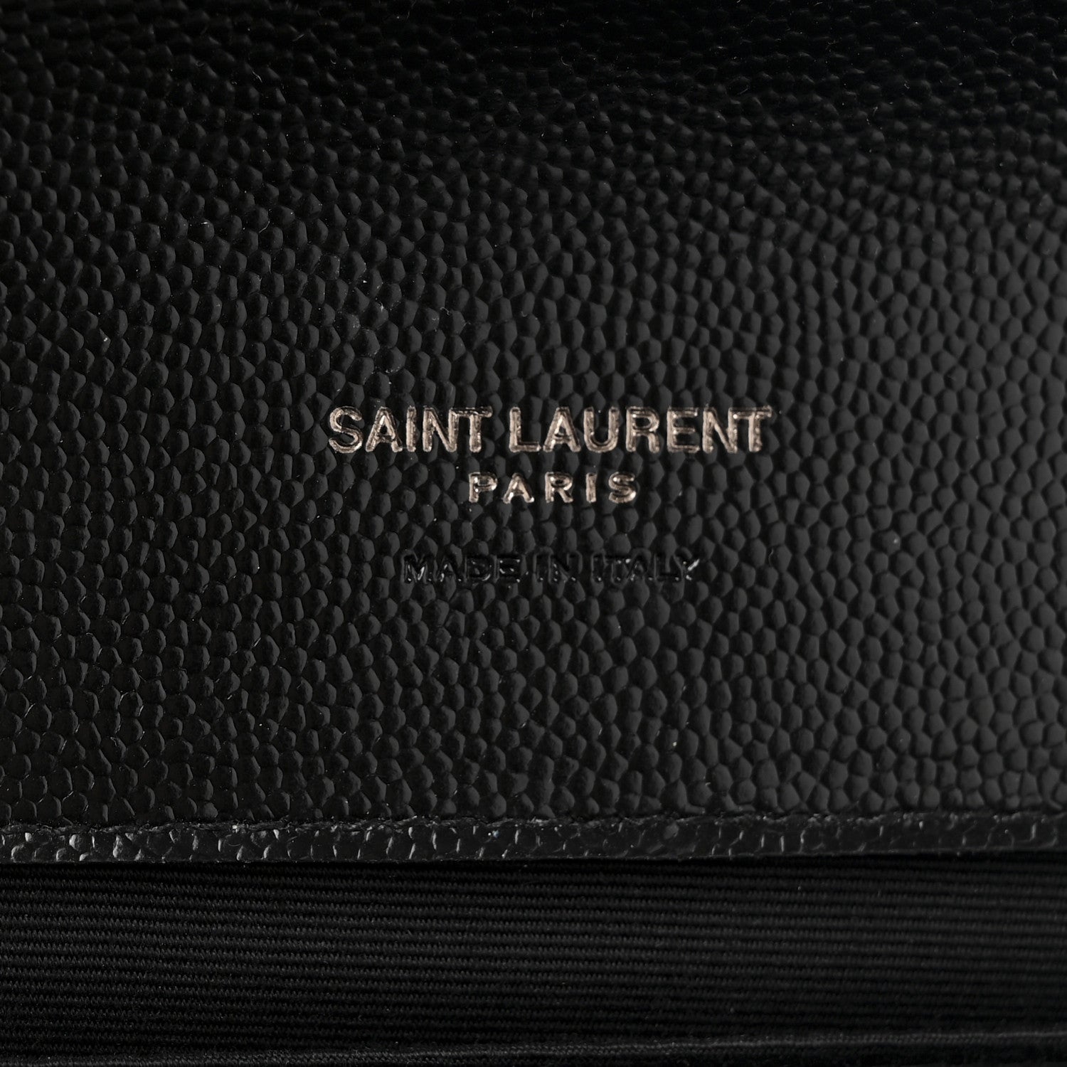 Saint Laurent Grain De Poudre Matelasse Chevron Monogram Monochrome Envelope Clutch Black 6 of 7