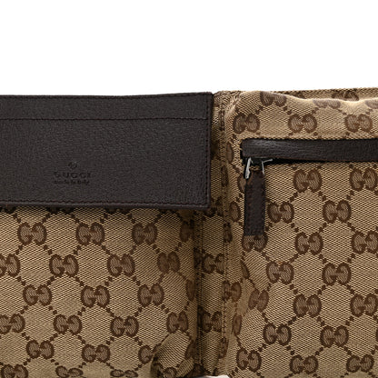 Gucci GG Monogram Double Pocket Belt Bag Dark Brown 8 of 10