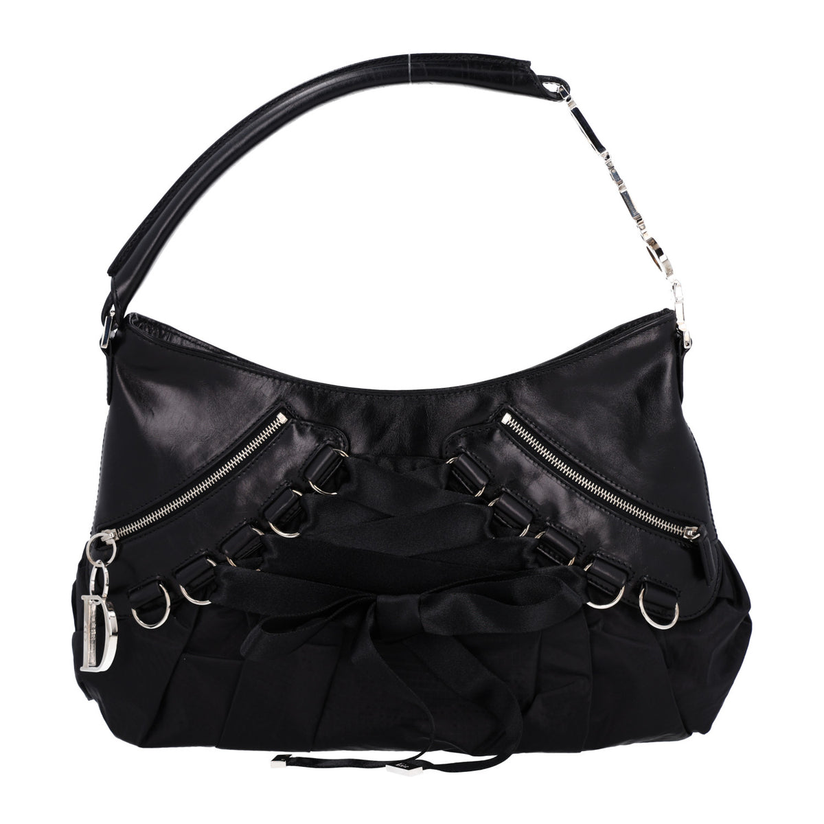 Satin Ballet Evening Bag Black