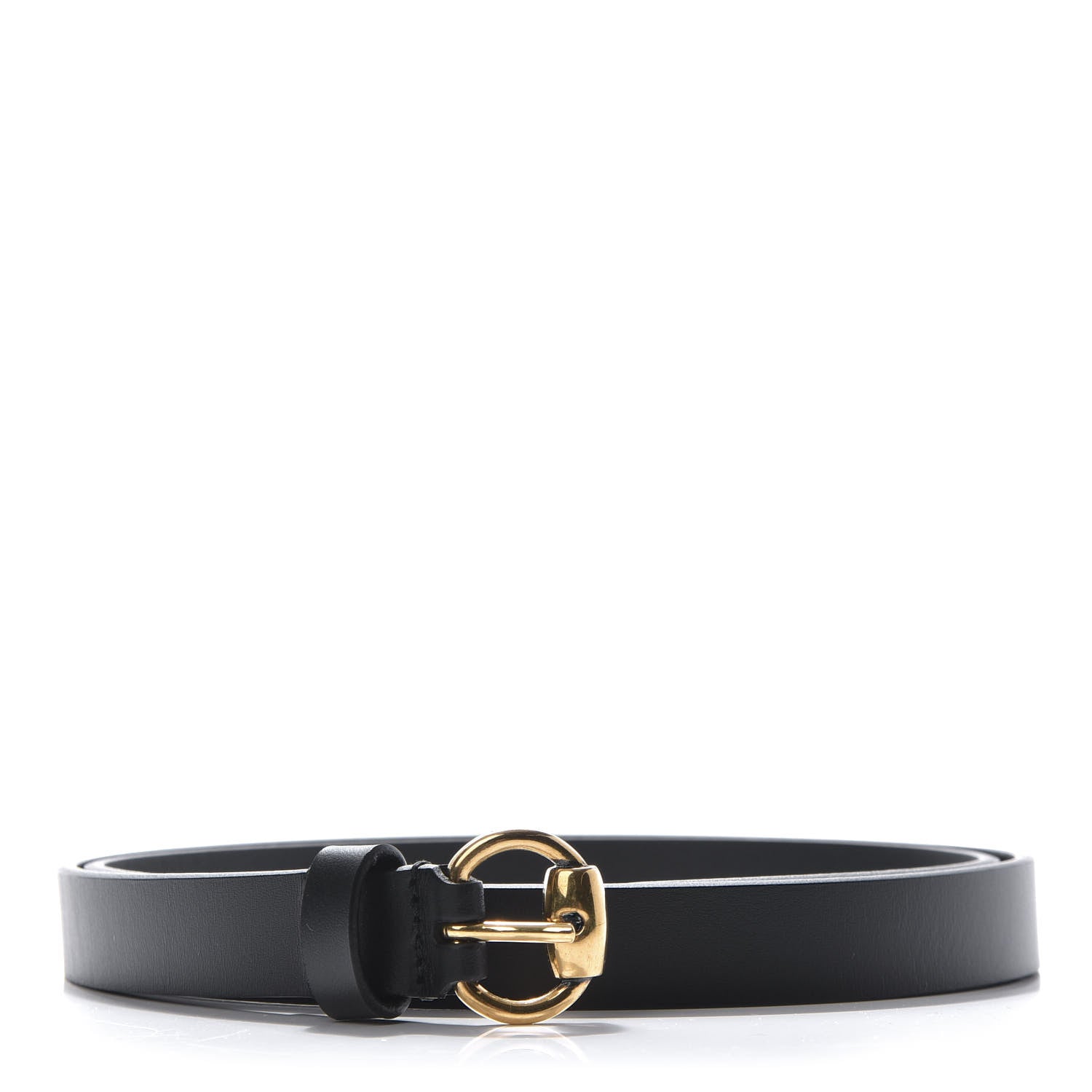 Gucci Calfskin Horsebit Buckle Belt 90 36 Black 1 of 5