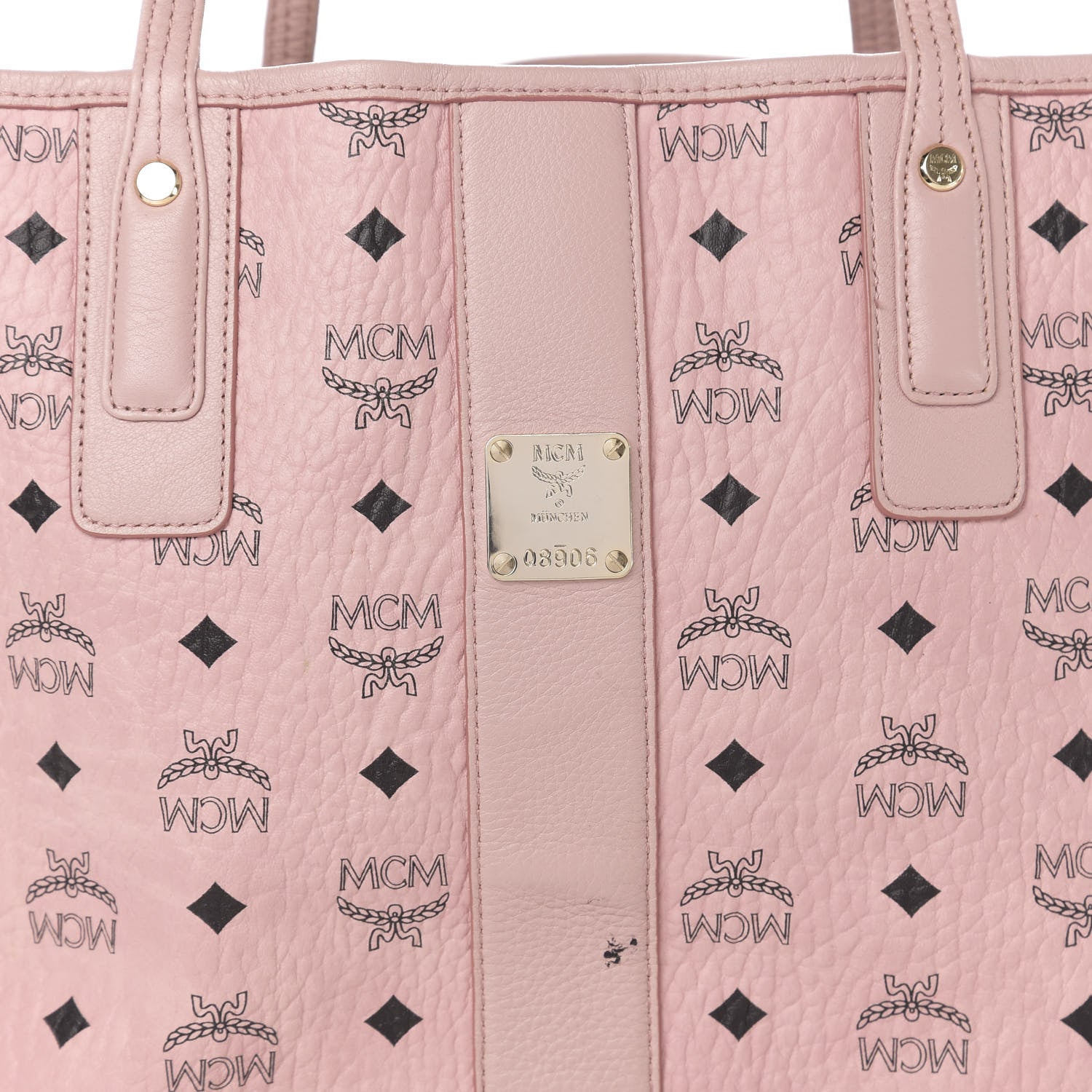 MCM Visetos Medium Liz Reversible Shopper Tote Soft Pink 18 of 19
