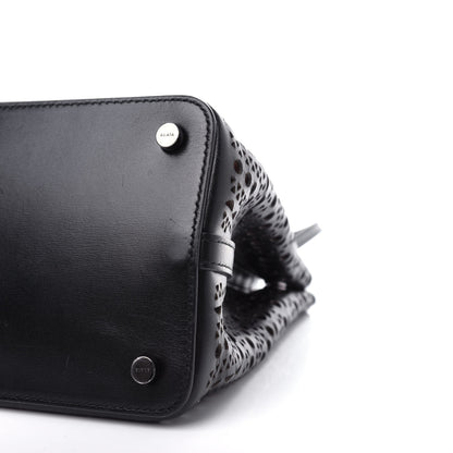 Alaia Calfskin Vienne Wave Mina 25 Bag Black 9 of 10