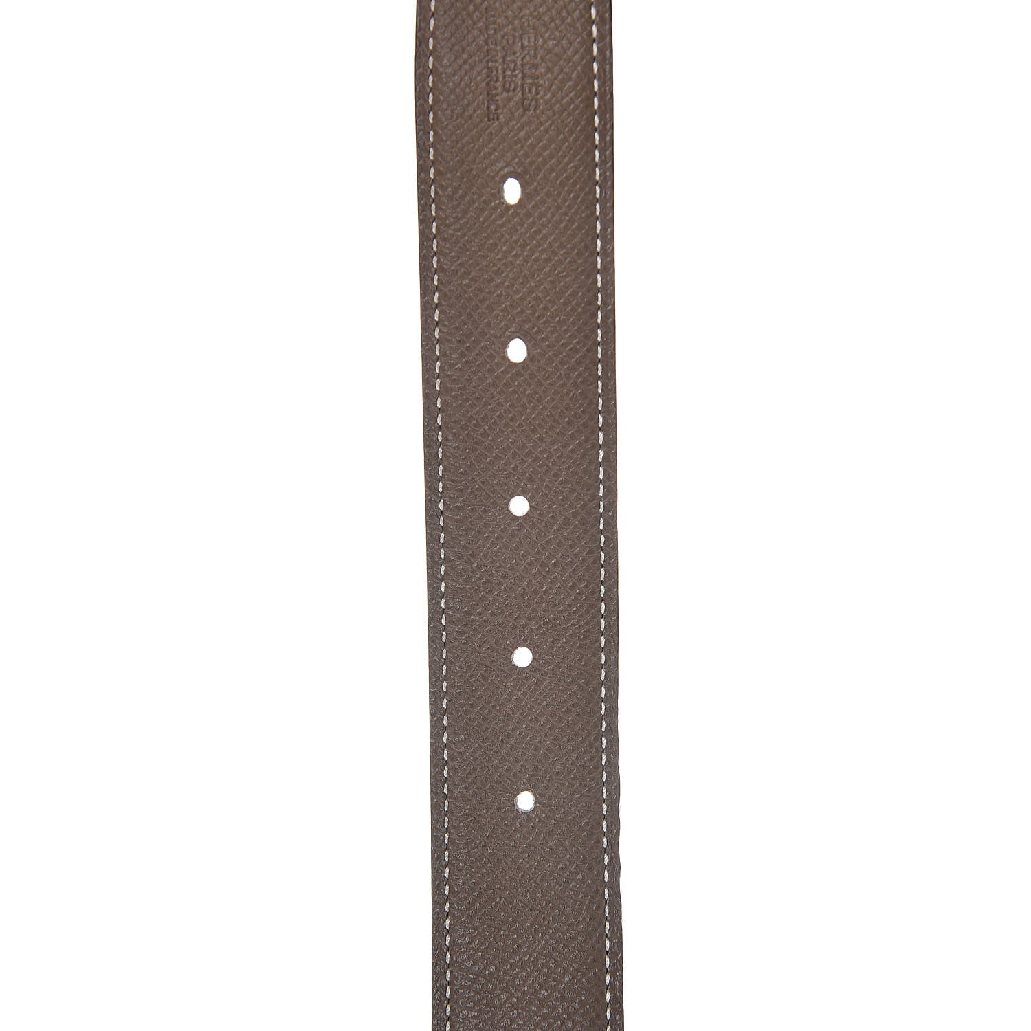 Hermes Box Togo 32mm Quizz H Belt 80 Etoupe Black 4 of 7