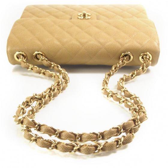 Chanel Caviar Jumbo Classic Flap Beige 5 of 10