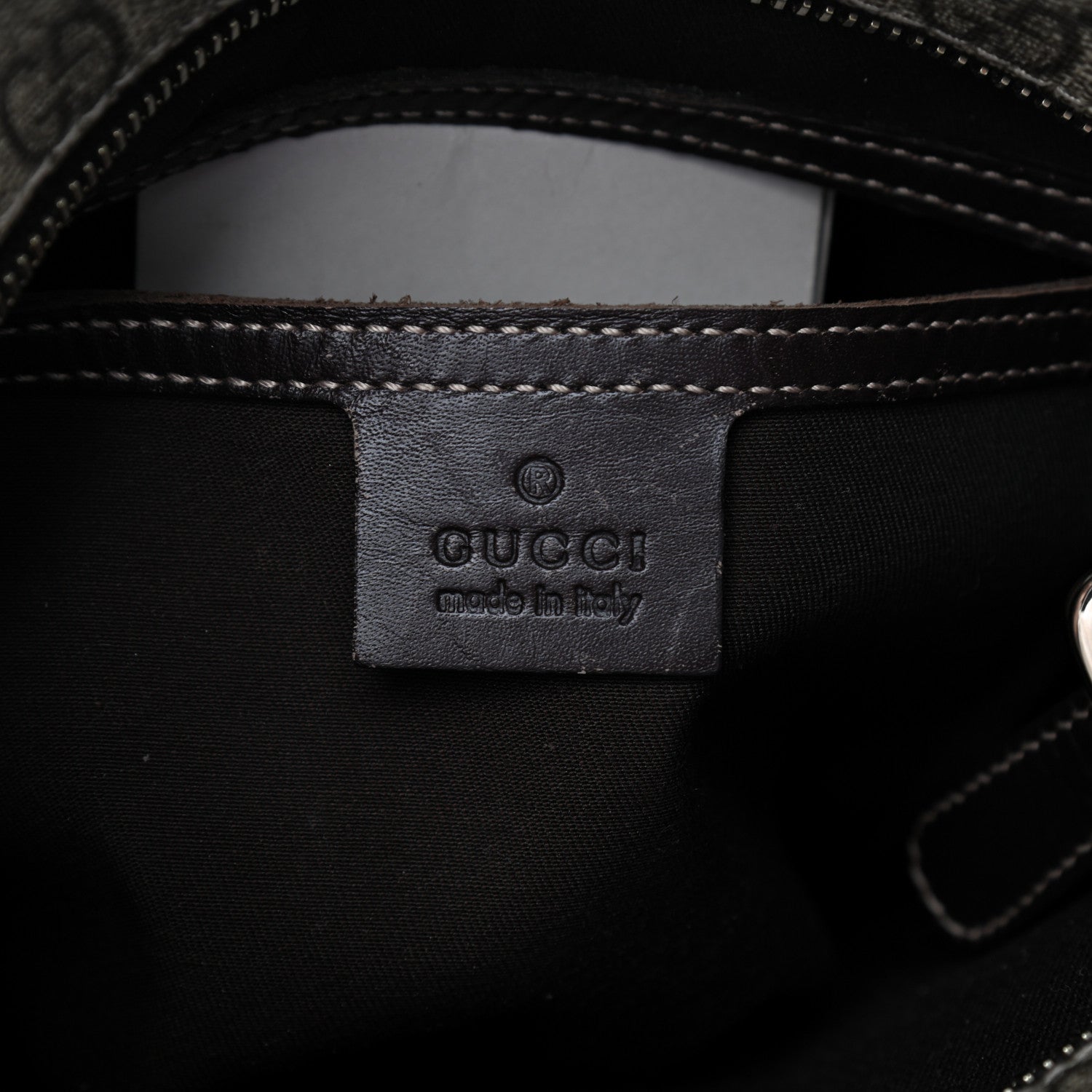 Gucci GG Supreme Monogram Small Flat Messenger Bag Dark Brown 7 of 8