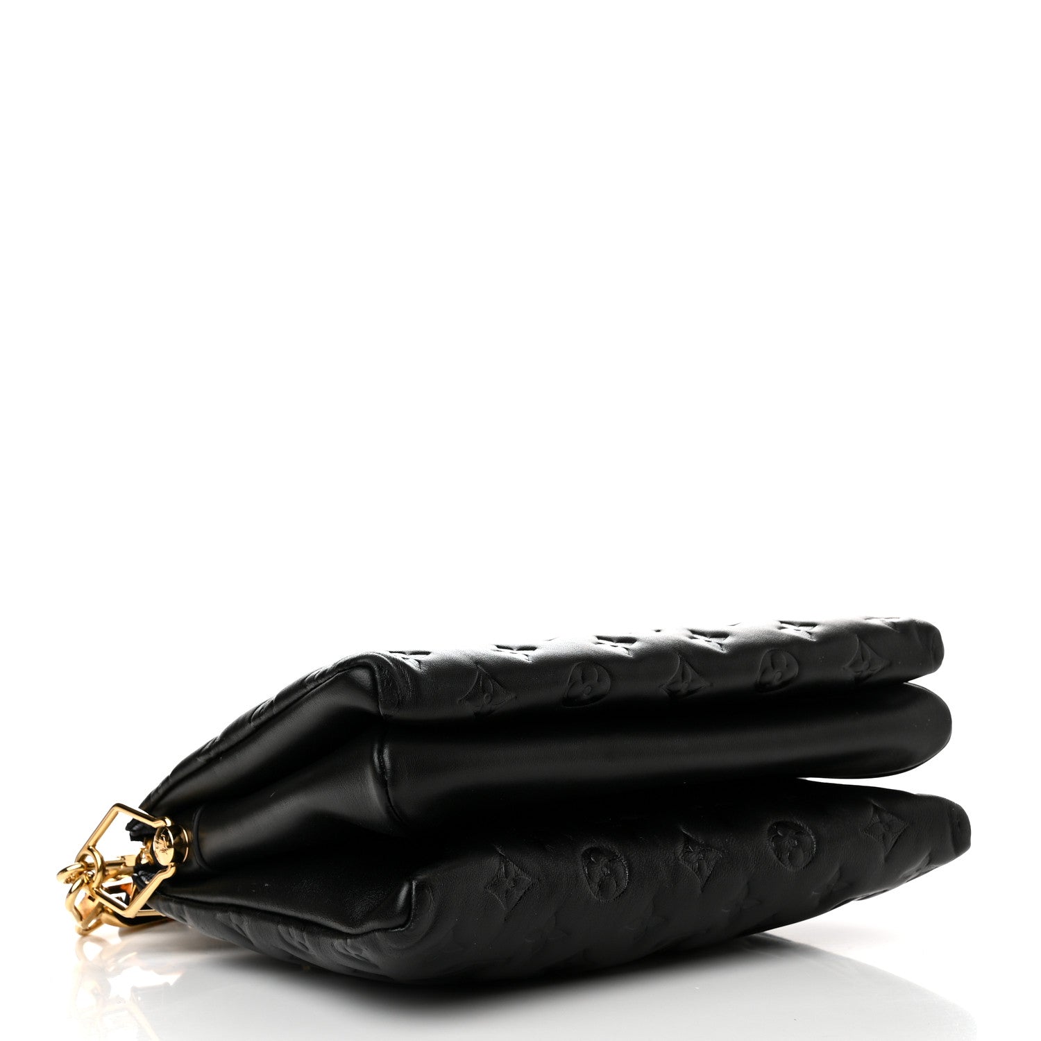 Louis Vuitton Lambskin Embossed Monogram Scarf Coussin PM Black 4 of 14