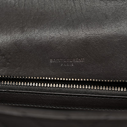 Saint Laurent Sheepskin Matelasse Chevron Monogram Medium College Bag 6 of 12