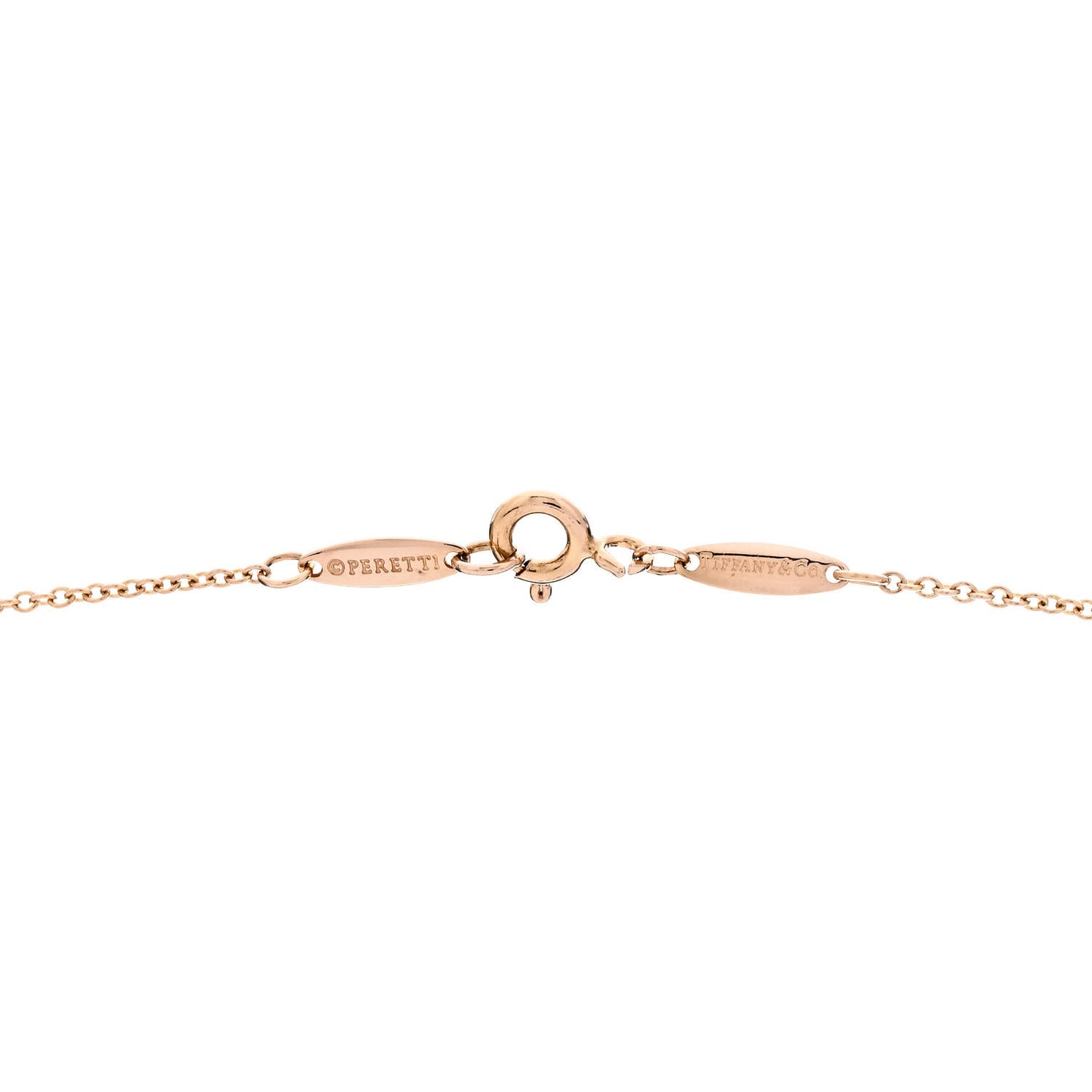 18K Rose Gold Diamond .31ctw Elsa Peretti Diamonds by the Yard Sprinkle Necklace