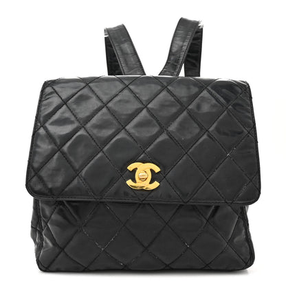 Chanel Patent Quilted Backpack Black 1 of 13