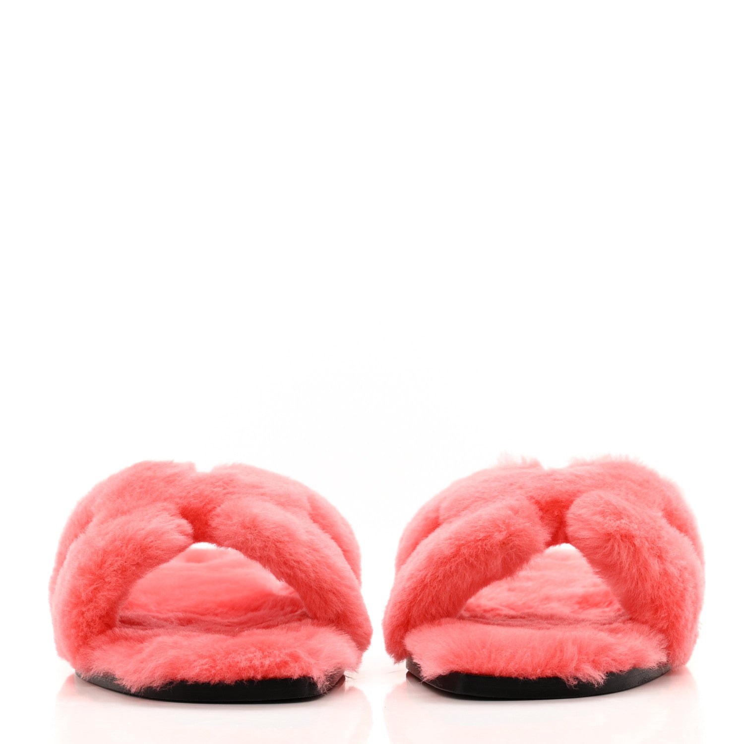 Hermes Woolskin Oran Sandals 39 Rose Du Desert 2 of 8