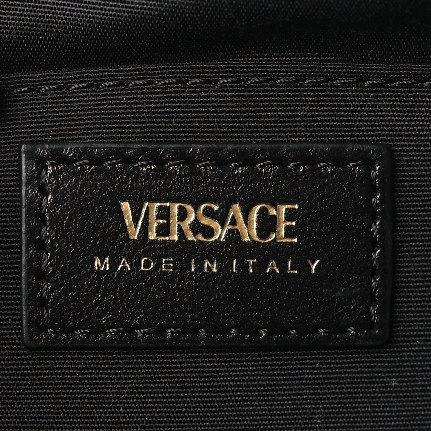 Nappa Quilted Medium Medusa Camera Bag Black