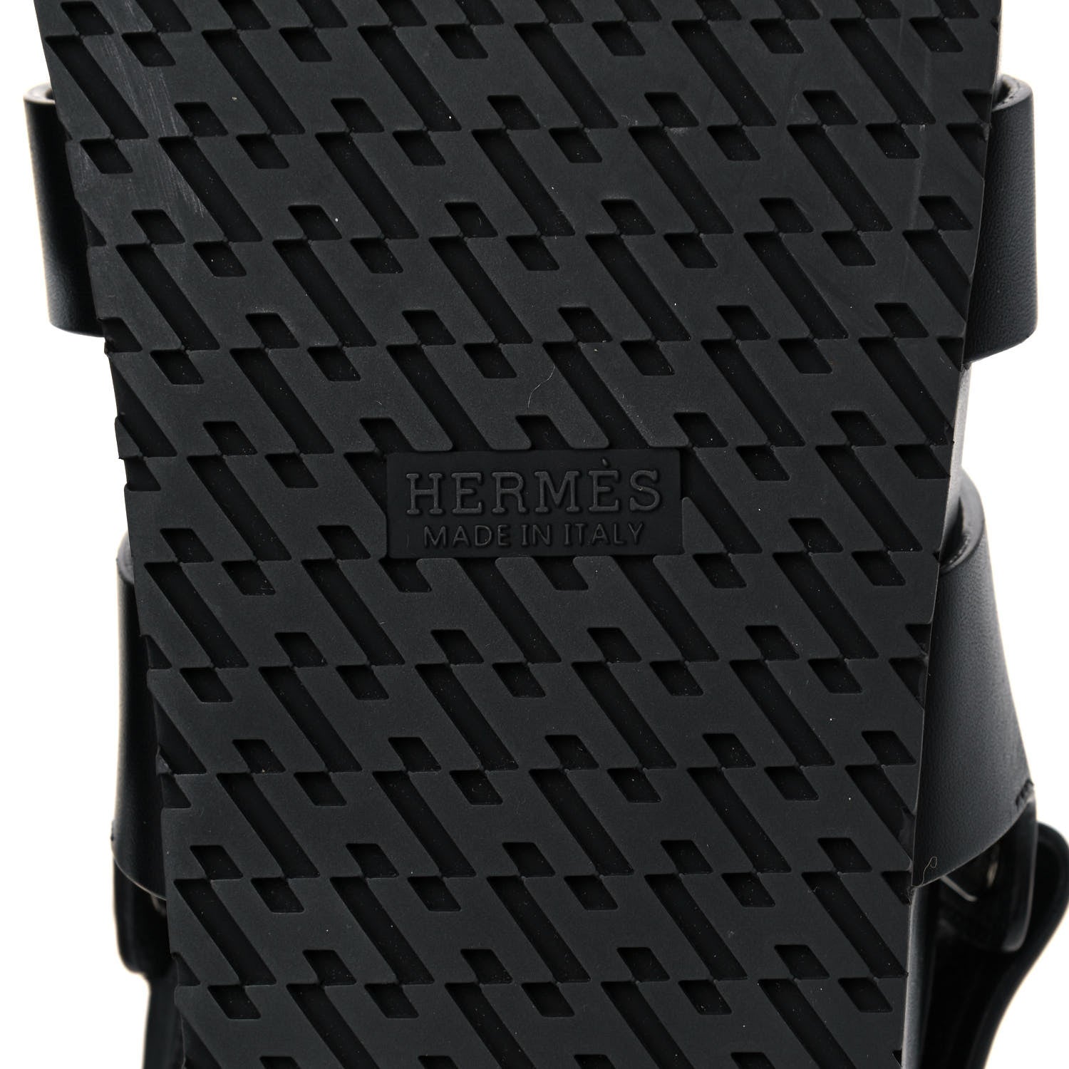 Hermes Calfskin Womens Takara Sandals 38.5 Black 6 of 11