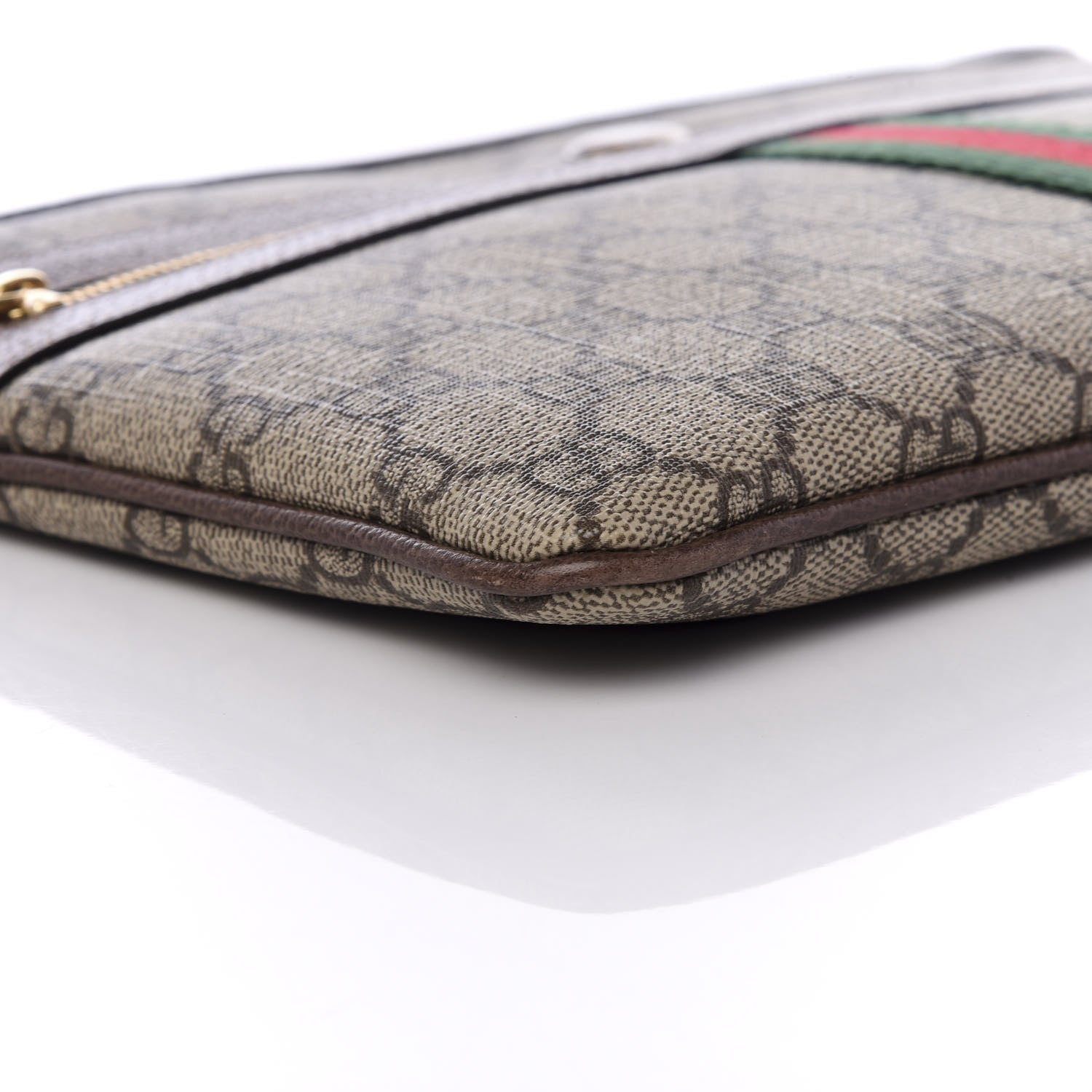 Gucci GG Supreme Monogram Large Ophidia Pouch Clutch Brown 6 of 8